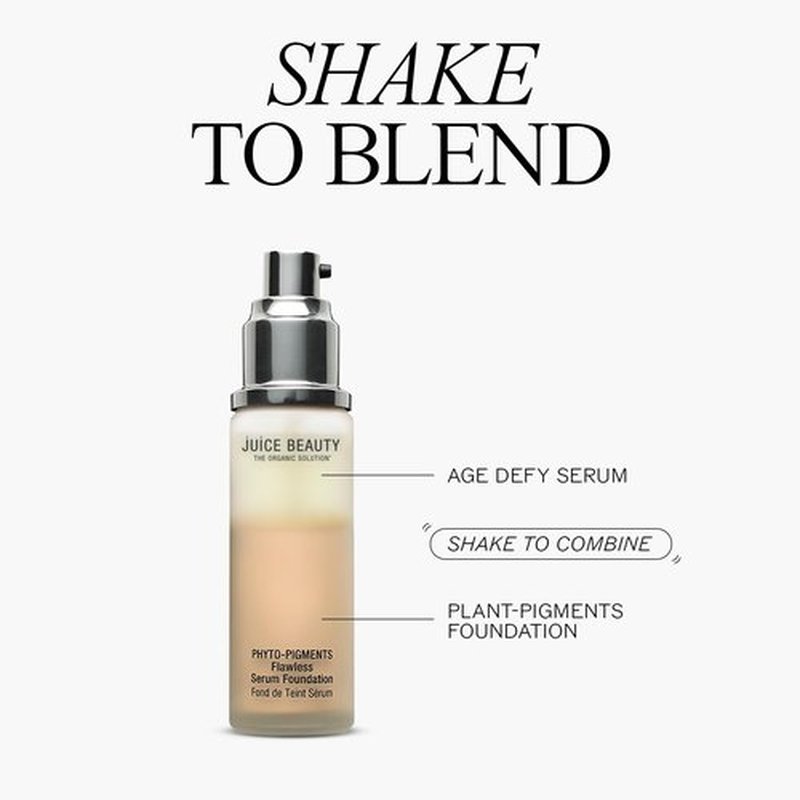 Juice Beauty Phyto-Pigments Flawless Serum Foundation - 15 Rosy Sand - 30 mL - Medium-to-Full, Long-Lasting Coverage - Reduces Look of Wrinkles + Pores - Vegan, Cruelty Free