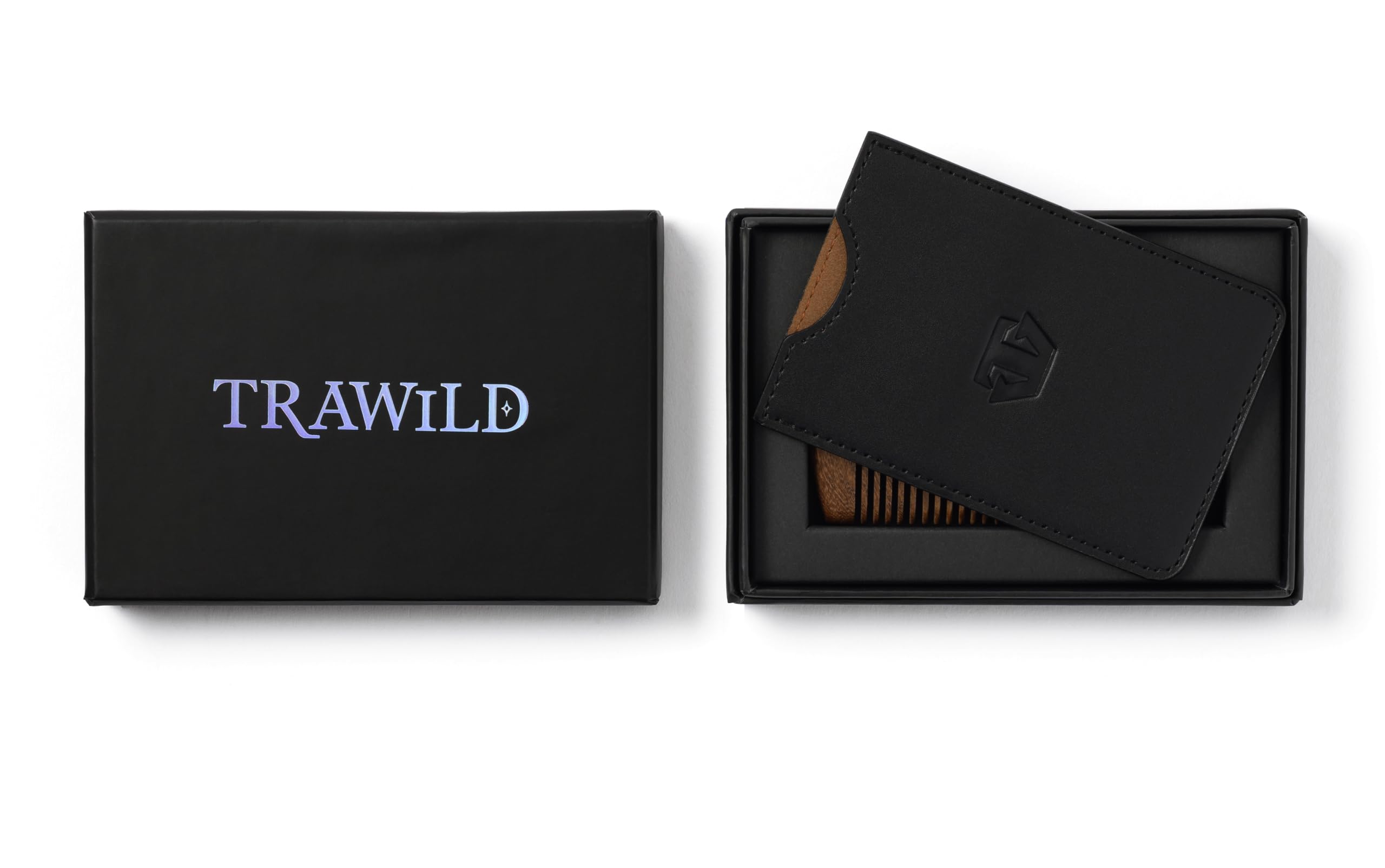 TRAWILD Sandalwood Beard Comb for Men with Mother of Pearl Inlay, Premium Grooming Wood & Wooden Comb for Beard and Mustache