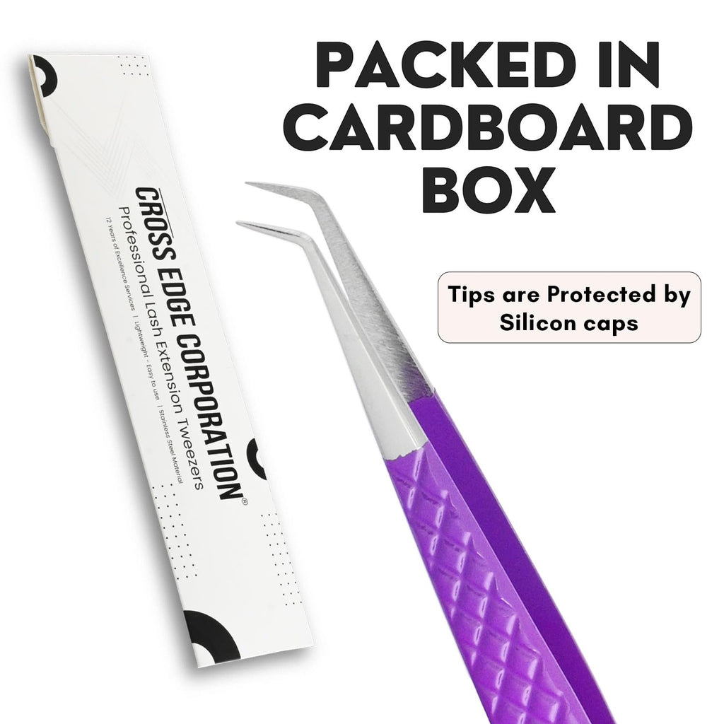 My Lash Tools Curved Degree Tweezers for Individual & Classic Lashes - Stainless Steel - 14cm