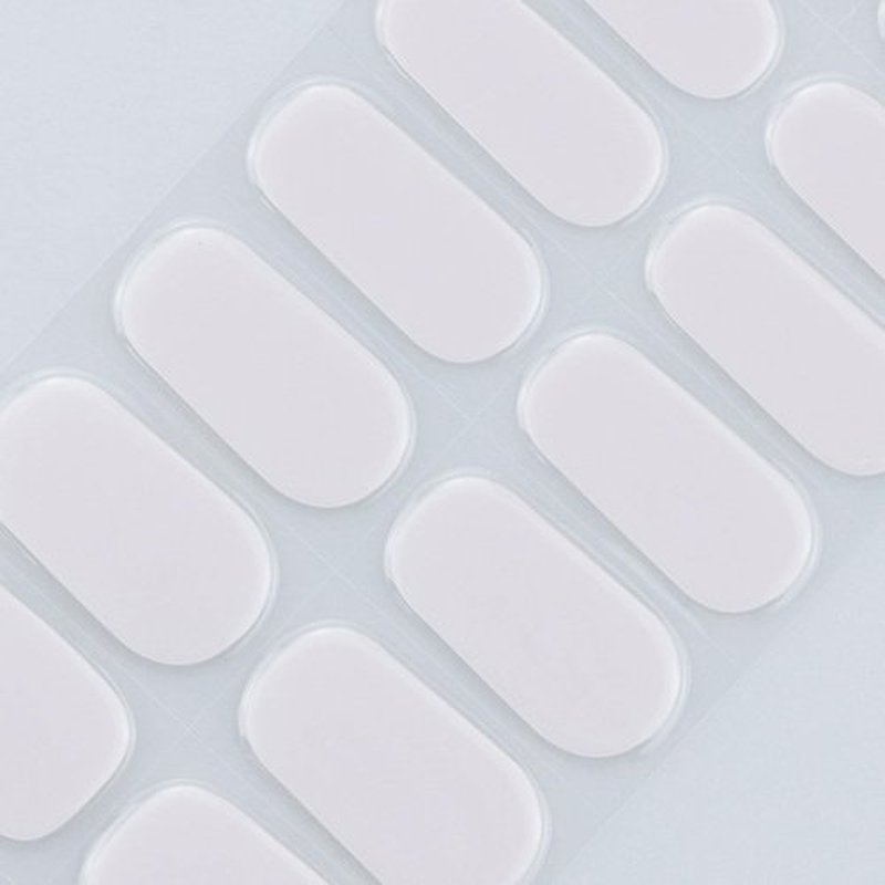 JMEOWIO Gel Nail Stickers Milky White Pink Semi Cured Gel Nail Strips Wraps UV/LED Nails Art Design Decoration Accessories