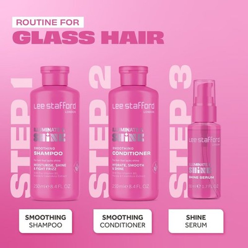 Lee Stafford Shine Hair Serum - Illuminate & Smooth Dull Strands | Anti-Frizz Styling Oil, 1.7 Fl Oz