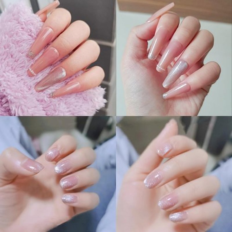 CHARMING MAY Cat Eye Chrome Nail Powder Chameleon Mirror Magnetic Chameleon Metallic Nail Art Glitter Magic Galaxy Effect (2PCS White)