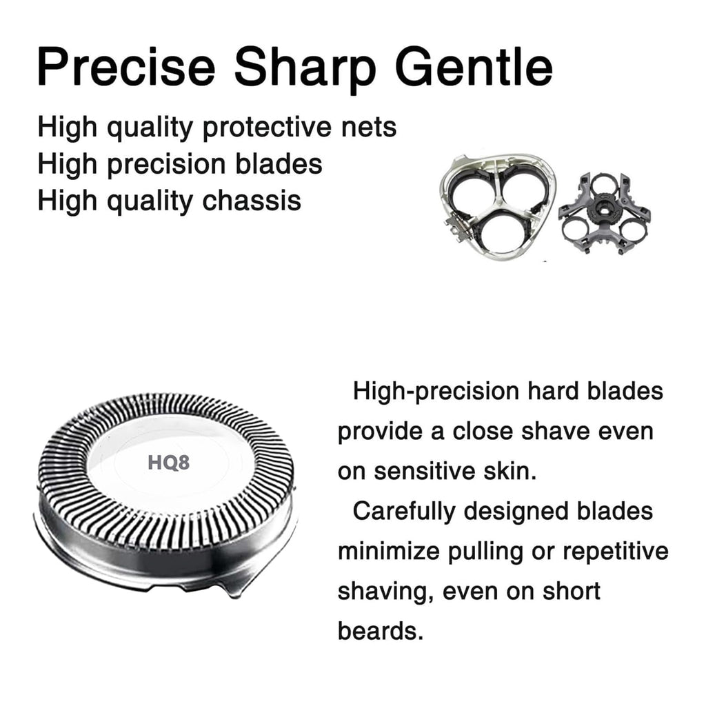 HQ8 Heads Compatible with Phlips Norelco Aquatec razor,Replacement Heads for PT720 PT721 PT722 PT723 PT724 PT725 PT726PT728 PT729 PT730 AT830 AT811 Etc Model