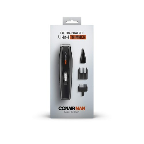 ConairMAN Beard Trimmer - All-in-One Grooming Kit with Nose & Ear Hair Trimmer | 5-Position Comb Attachment