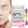 Ouhans Jelly Mask Powder for Facials Care,Rose Petals Gel Jelly Face Mask,Professional Peel off Rubber Mask,Hydrating Jelly Masks,DIY Spa Mask with Double-ended Silicone Brush,23 Fl Oz