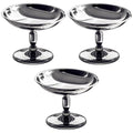 Angoily 3Pcs Mini Ice Cream Cup, Stainless Steel Dessert Sliver Cup Footed