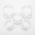 5 Pcs Men’s Beard Shaping Template Tool – Precision Beard Trimmer Guide for Home Grooming, Adjustable ABS Plastic, Easy to Use and Portable.