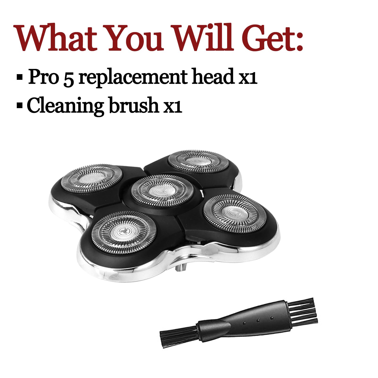 5 Dual Blade Pro Replacement Head for Remington Balder Pro XR7000, Head Shaver Replacement Blade for Close and Smooth Shave, Dry/Wet Use