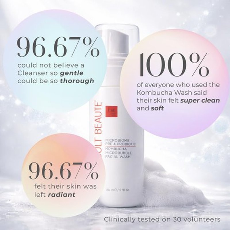 Consult Beaute Microbiome Pre & Probiotic Facial Cleanser - Gentle Foaming Face Wash with Aloe, 5.1 oz