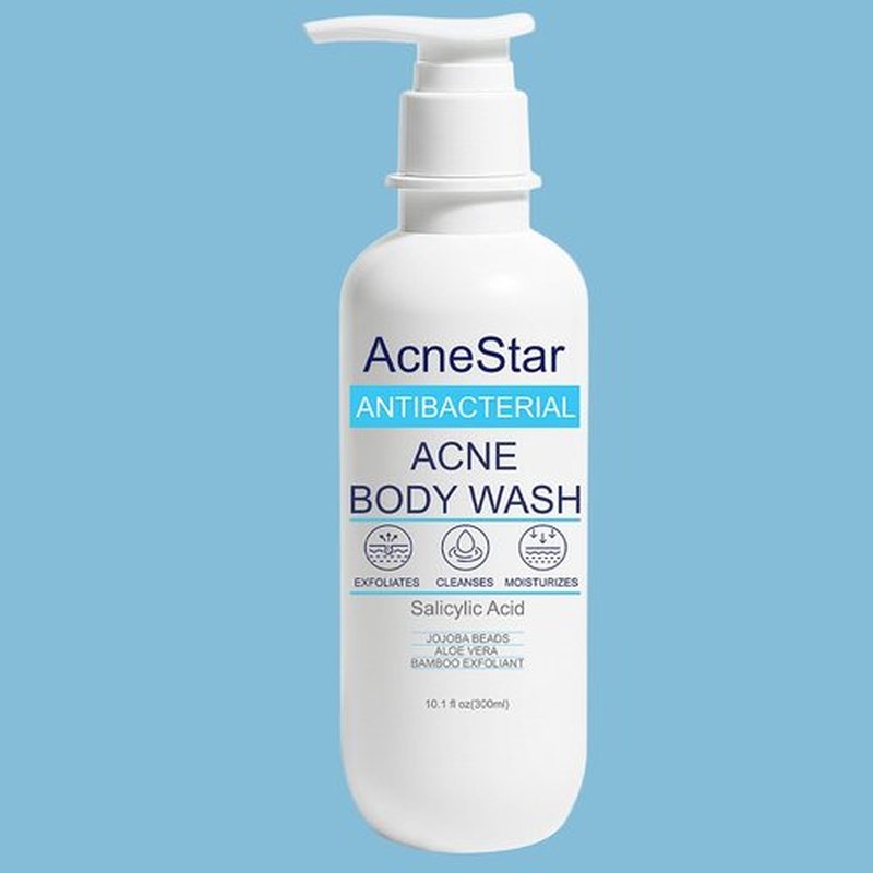 Acnestar Antibacterial Acne Body Wash with Salicylic Acid - Treats Back, Chest, Shoulder & Butt Breakouts, Fights Clogged Pores & Cystic Acne Antifungal Body Wash - for Men & Women