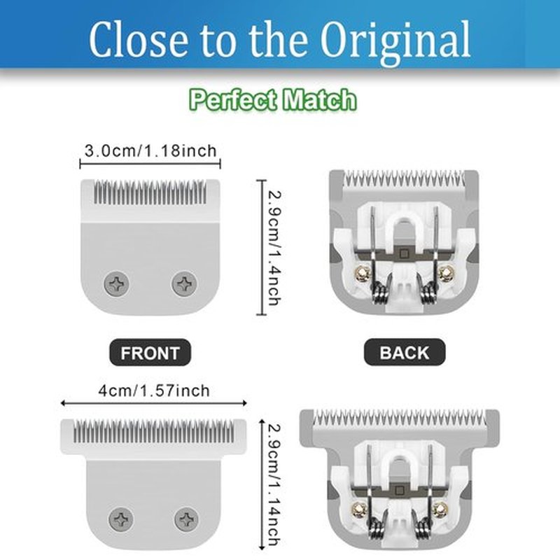 **WHAL Stainless Steel Replacement Detachable Blade Set - Compatible with All-in-One Lithium Ion Trimmer | 30MM & 40MM**