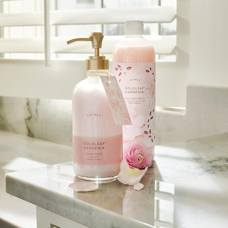 Thymes Goldleaf Gardenia Hand Wash - Luxurious 15 Fl Oz Size for Nourishing Clean