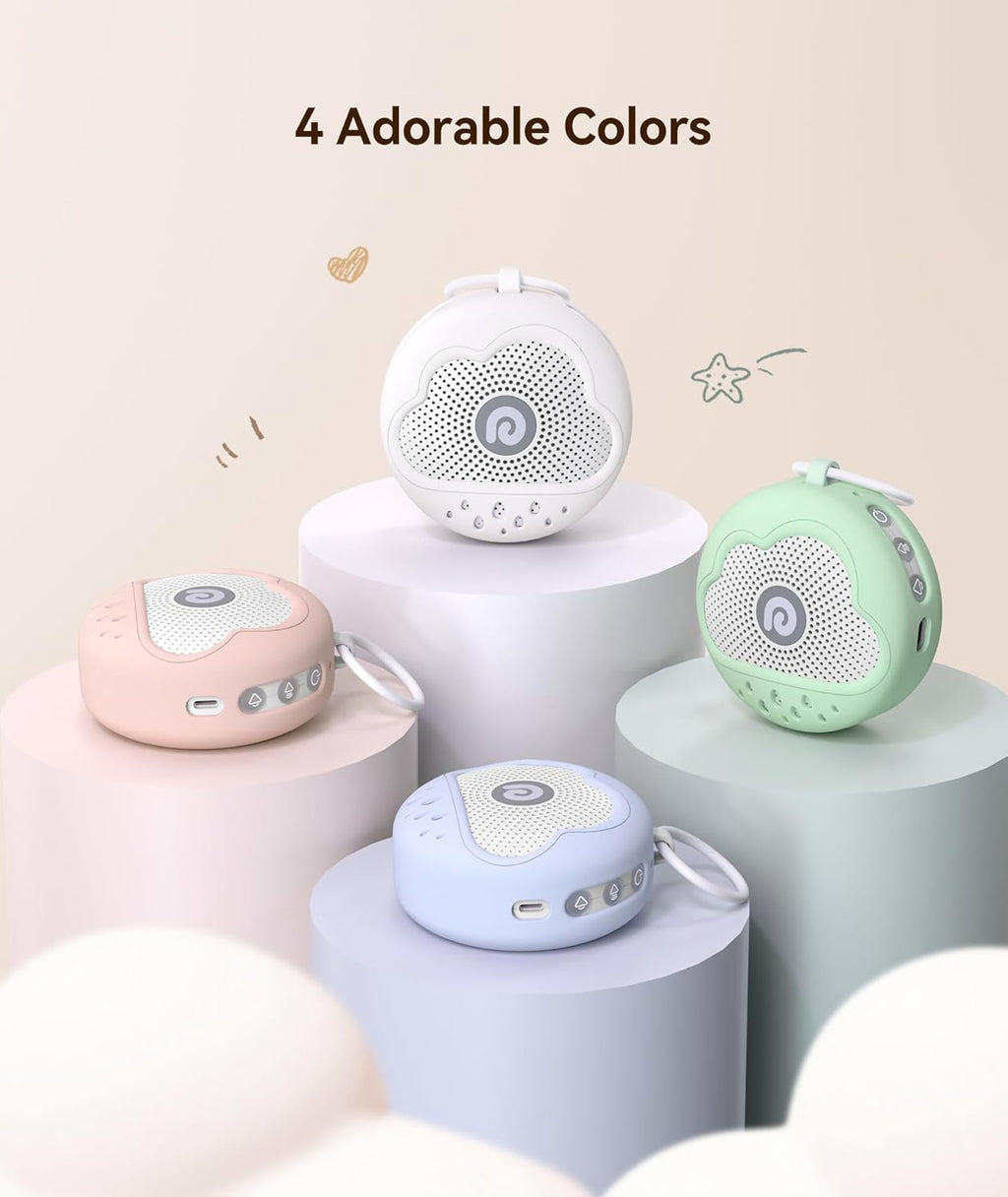 Dreamegg White Noise Machine - Portable Sound Device with 21 Soothing Sounds & Safe Silicone Cover | Ideal for Baby Sleep (Blue)