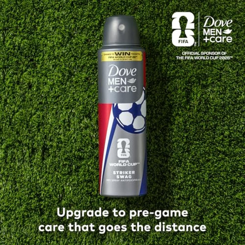 DOVE MEN + CARE Limited Edition FIFA Body Wash & Deodorant Regimen Pack 2 Count Striker Swag for Men for Hydrated Soft Skin & Odor Control