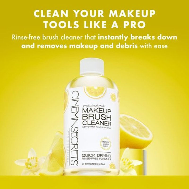 Cinema Secrets Professional Makeup Brush Cleaner - 8oz Kit for Effortless Brush Care