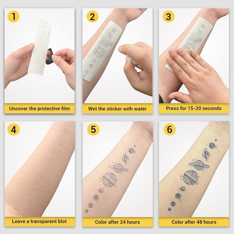 INKARTLINK Tattoo Tech, 2 Sheets Extra-Large Semi Permanent Tattoo, Adult Art Design Temporary Tattoos, Lasts 1-2 Weeks, Waterproof, Realistic Look, No Adhesive, No Reflection (Flower Design)