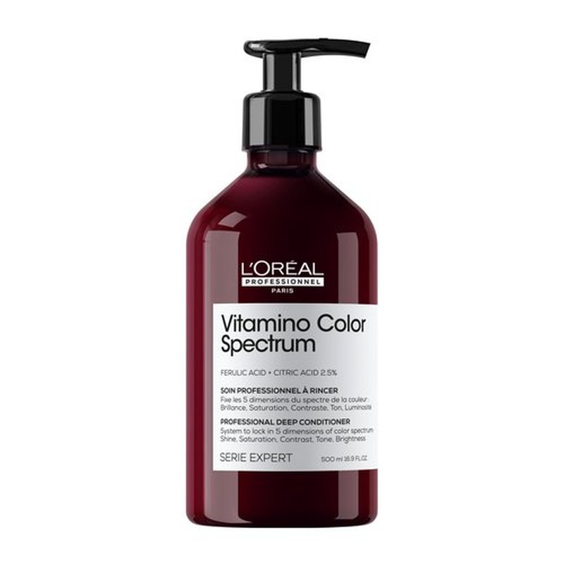 L'Oréal Professionnel Paris Vitamino Color Spectrum Deep Conditioner - Maintains Day 1 Vibrancy, Ultra High Glass Shine, Rich Vibrant Colors, Strengthens & Smoothens Hair, Color Toning