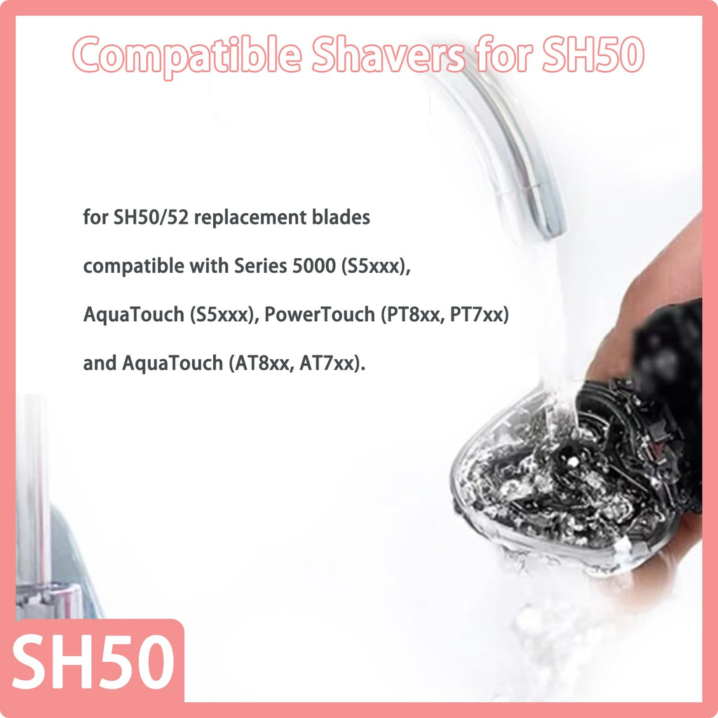 SH50 Replacement Heads Compatible with Norelco 5000 Series Electric Razors