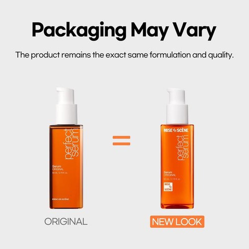 Mise En Scene Perfect Serum - Argan Oil Heat Protectant Hair Oil for Frizz Control | 2.7 Fl Oz | Fruity Floral Scent
