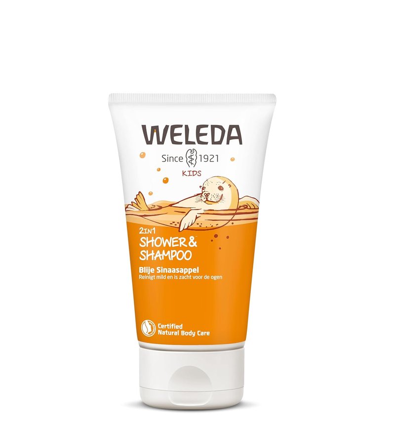 Weleda Kids 2 In 1 Happy Orange Shower Gel - Gentle Cleansing for All Skin Types | 150 ML
