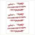 Horror Realistic Fake Bloody Wound Stitch Scar Scab Waterproof Temporary Tattoo Sticker Halloween Masquerade Prank Makeup Props (5 Sheets Stitching Tattoo)