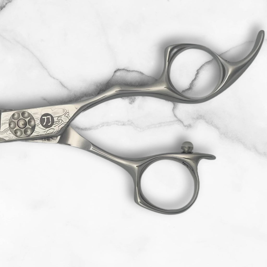 6 Inch Hair Cutting Shears Made From Damascus Steel - Saki Kanzen - For Professional Haircutting - Wet or Dry Hair