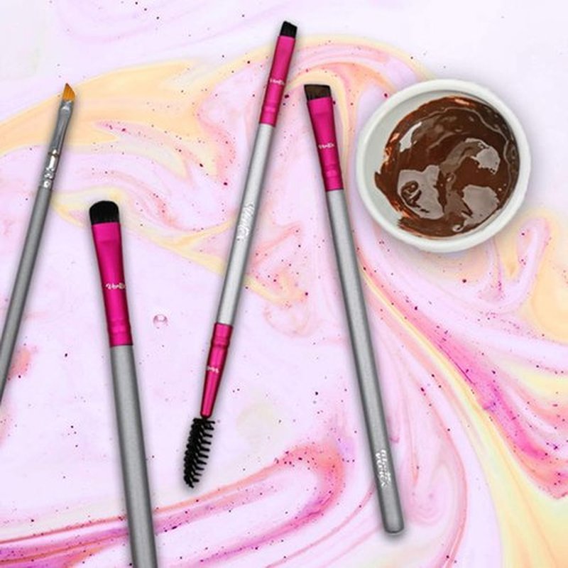Regine Switzerland Eyebrow Brush Kit - Thin Angled Brushes for Shaping & Concealing | Duo Spoolie Brushes