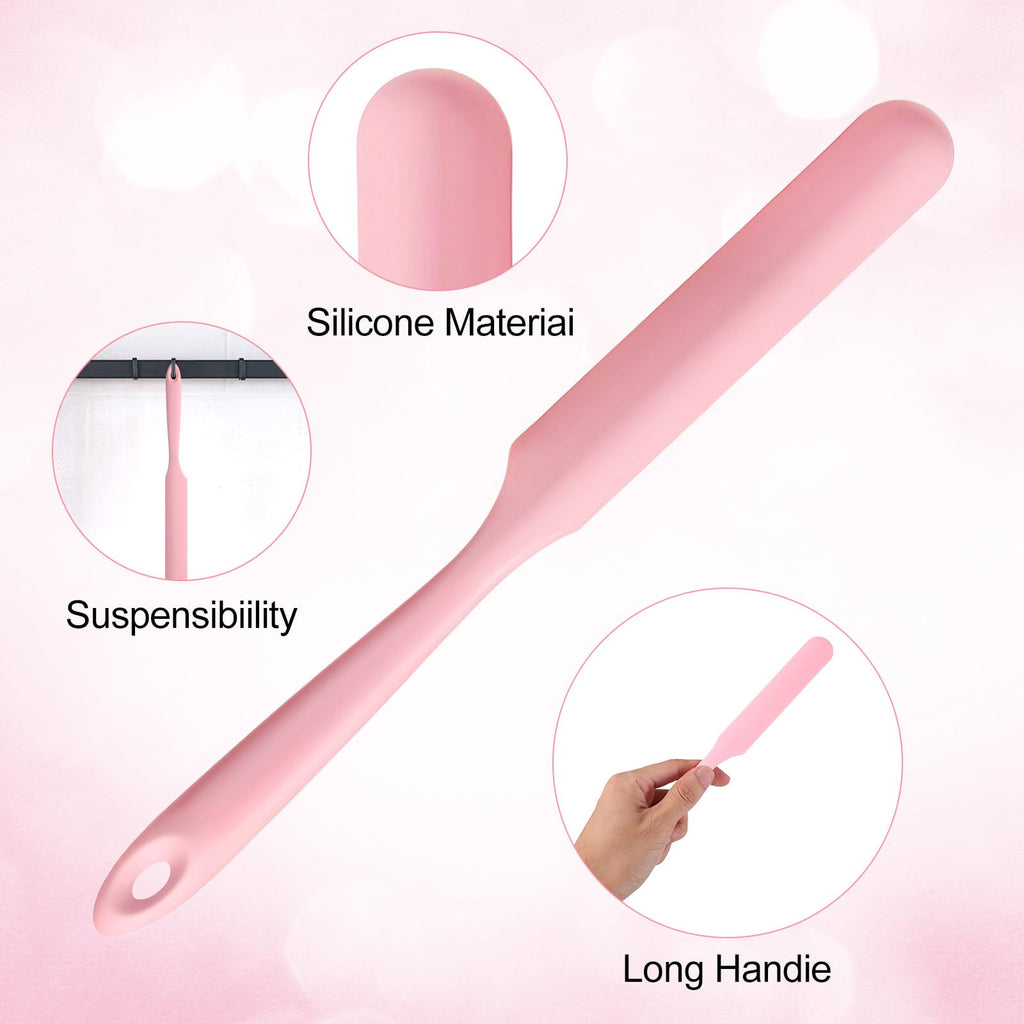 WLLHYF 6Pcs Non-Stick Wax Spatulas Set Silicone Spatula Wax Hair Applicator Removal Sticks Reusable Hard Wax-Scraper Eyebrow-Wax Sticks for Home Salon Body Use