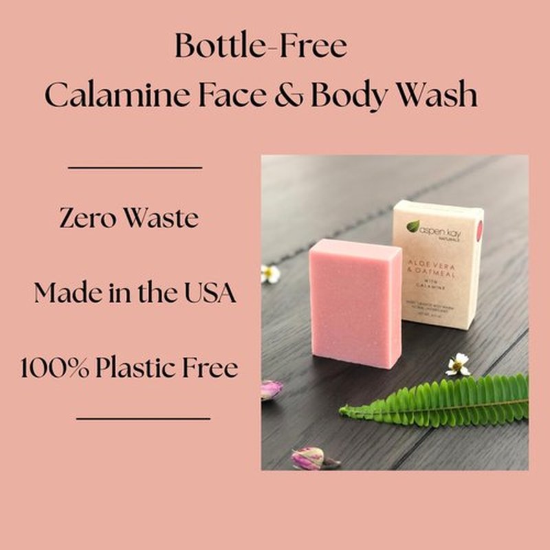Aloe Vera & Oatmeal Soap Bar with Calamine, Natural & Organic Ingredients - Organic Aloe Vera & Colloidal Oats. Face & Body - for Men, Women & Teens. Gentle Body Wash. 4.5 oz Bar (Pack of 2)