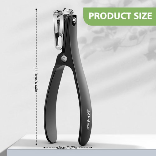 BALUCA 360° Rotating Jaw Toenail Clippers for Thick Nails for Seniors - Comfortable Grip Handle Fingernail Clippers, Upgraded Design Nail Cutters Trimmer for Men and Women