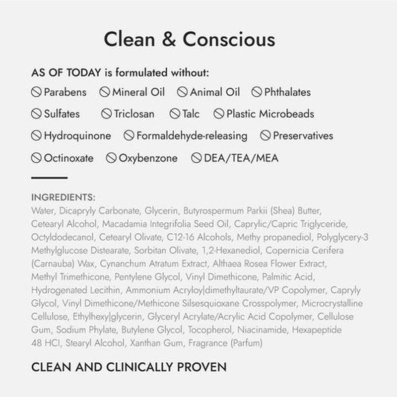AS OF TODAY R Peptide Hand Cream | Shea Butter & Macadamia Nut Oil with Niacinamide | Hydrating Hand Lotion for Dry Cracked Hands | Travel Size Moisturizer | Clean Beauty Skincare | 1.35 fl oz Tube