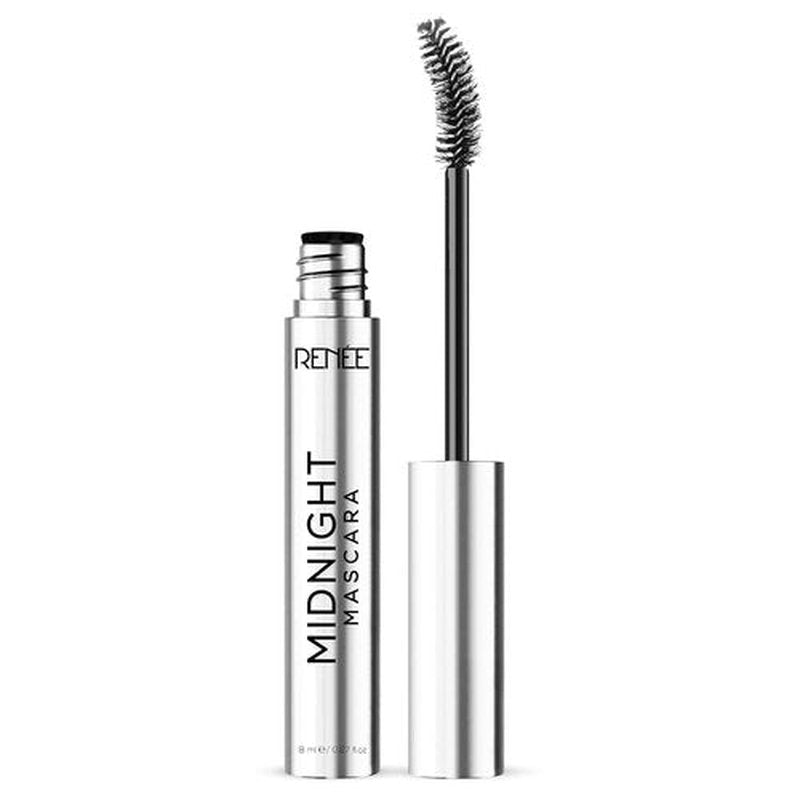 Renee Midnight Mascara - Clump-Free, Long-Lasting Formula with 360-Degree Wand | Darkest Black, Nourishing with Vitamin E