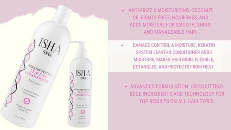 **Keratin Treatment System Leave-In Conditioner - Sulfate-Free Daily Damage Control - Coconut & Argan Oil Infused (32 Fl oz)**