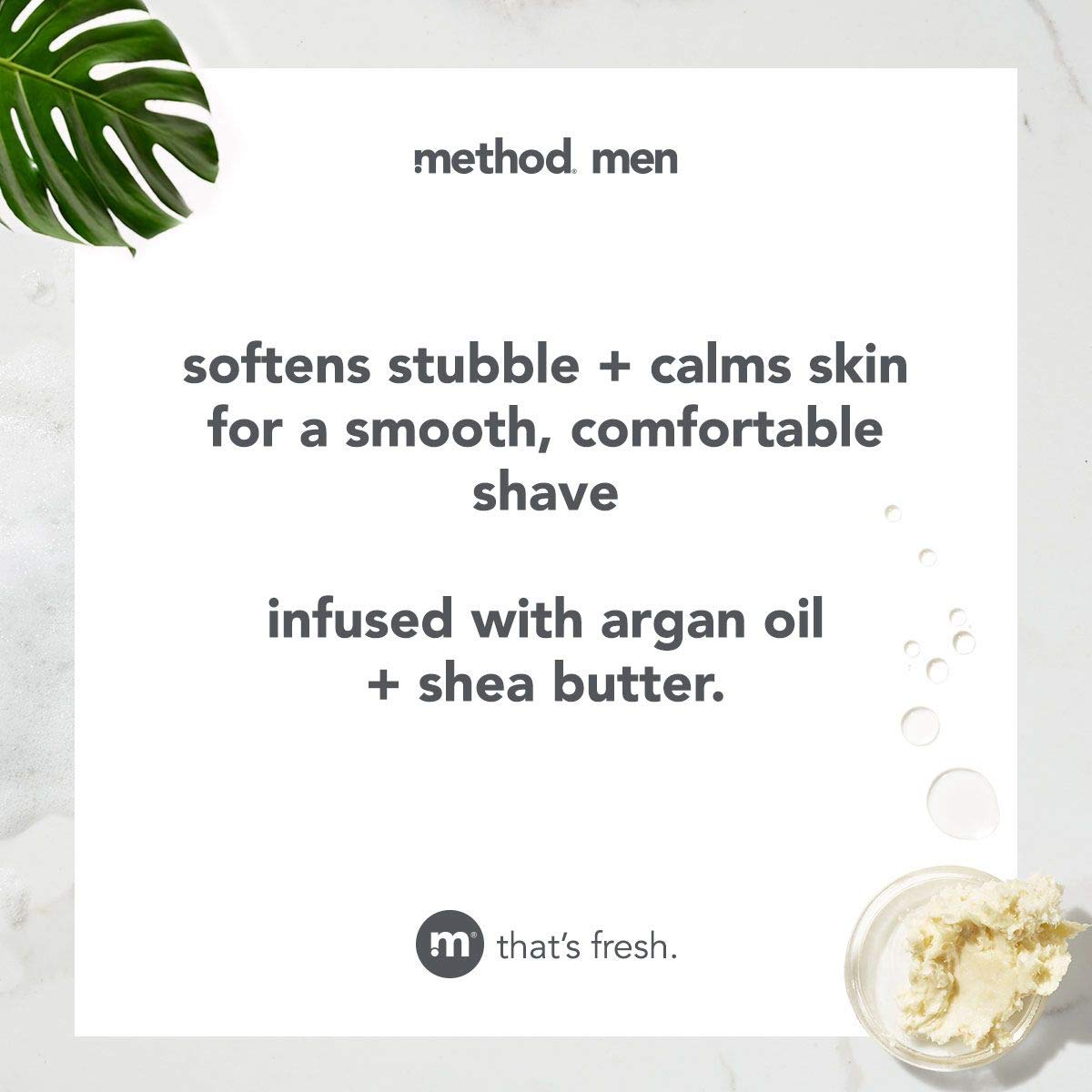 Method Men Shave Cream, Sea + Surf, 3.4 Ounces, 3 pack