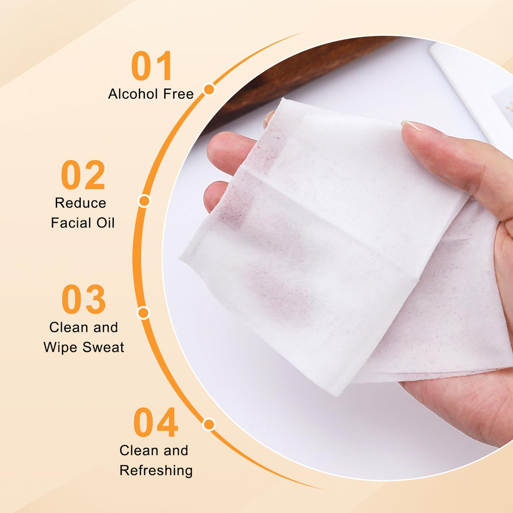 SLequipo Pack of 10 Face Hand Wipes, 100 wipes, Lemon Travel Wipes Bulk for Butt, Hands, Face Cleaning, Daily Use (10 Wipes Per Pack)