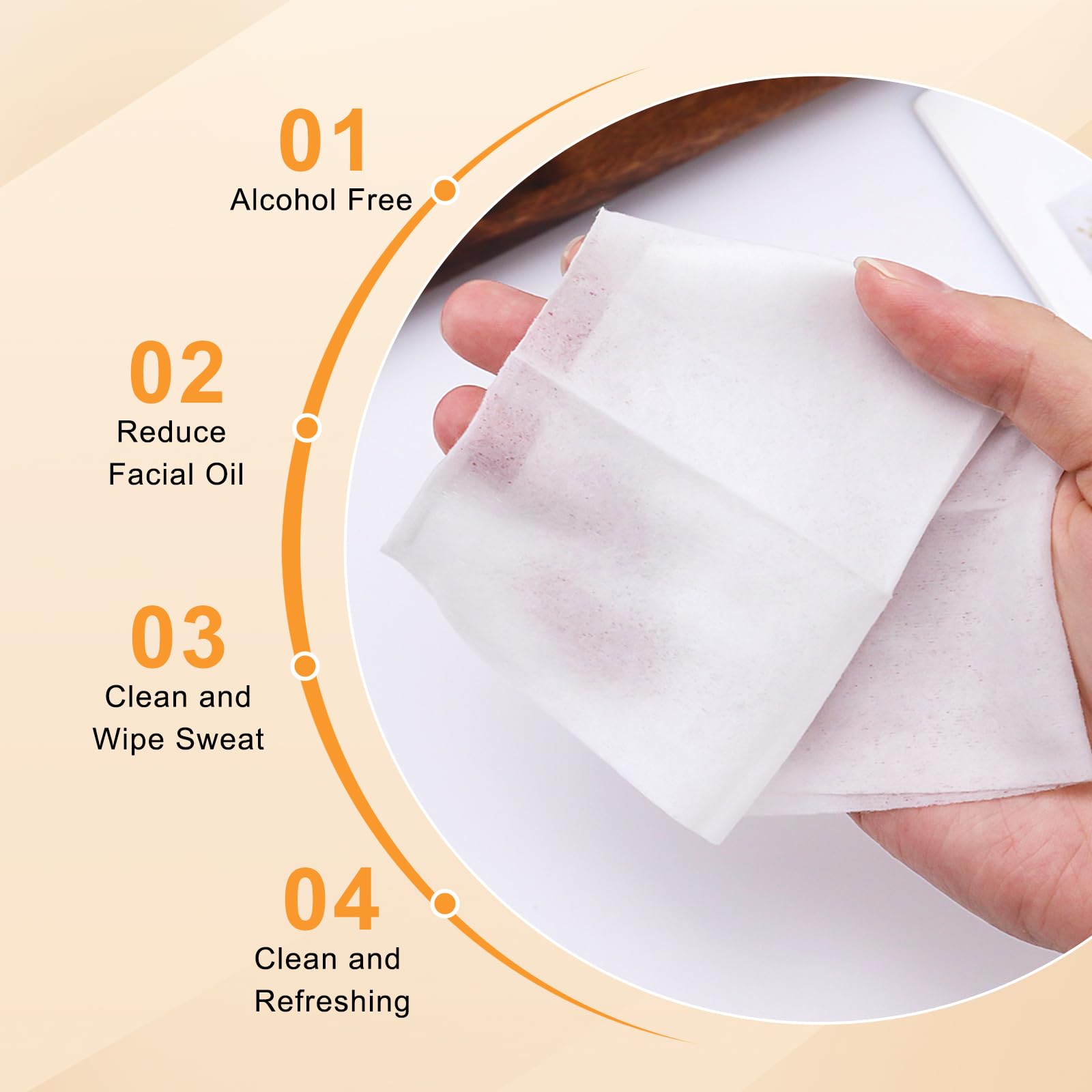 SLequipo Pack of 10 Face Hand Wipes, 100 wipes, Lemon Travel Wipes Bulk for Butt, Hands, Face Cleaning, Daily Use (10 Wipes Per Pack)