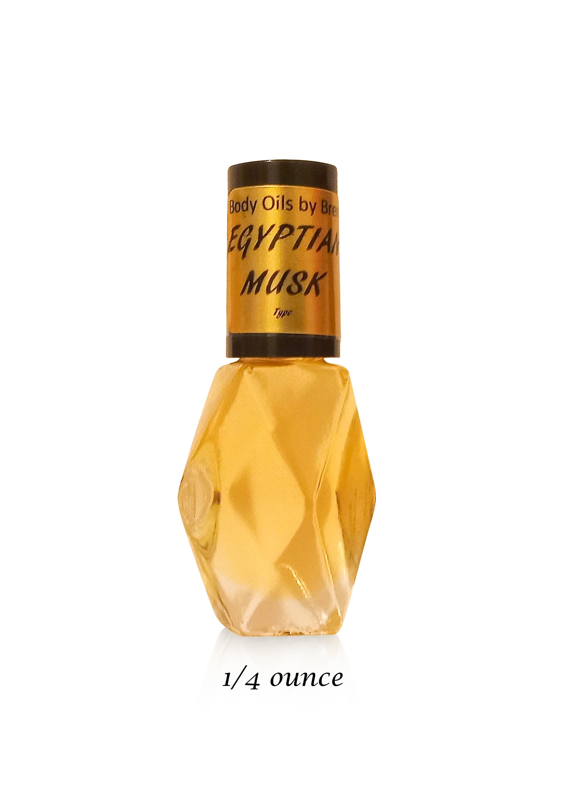 Body Oils by Brenda Egyptian Musk Body Oil, Pure Thick Uncut Authentic Original Fragrance, Unisex, All-Natural Classic Concentrated Scent (Egyptian Musk, 1/4 oz.)