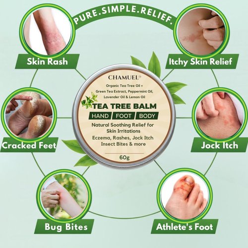 Skiennix Tea Tree Oil Balm - Soothing Itchy Skin Relief for Rashes, Bug Bites & More | Natural Formula, 1 Pack