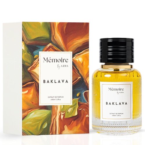 Azha | Memoire Collection Baklava Extrait de Parfum Spray - Arabian Tea House & Oasis Mist, 100ml (3.4 oz)