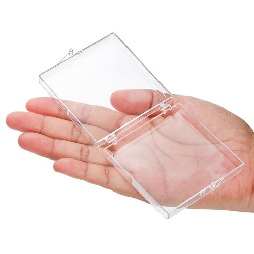 Jucoan 30 Pack Press on Nails Box, Clear Acrylic Press on Nail Storage Packaging Boxes Case, Empty Nail Containers with with Adhesive Tapes for Press ons Nail Art Salon Business Supplies