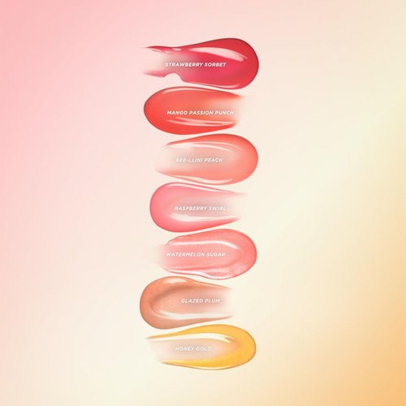 Gisou Honey Infused Hydrating Lip Oil, Nourishing Lip Moisturizer for Dry Lips (Watermelon Sugar)
