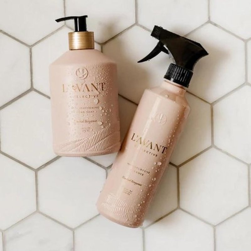L'AVANT Collective Hand Soap - Luxurious Bergamot & Orange Blossom Scent | 16 Fl Oz Reusable Glass Bottle