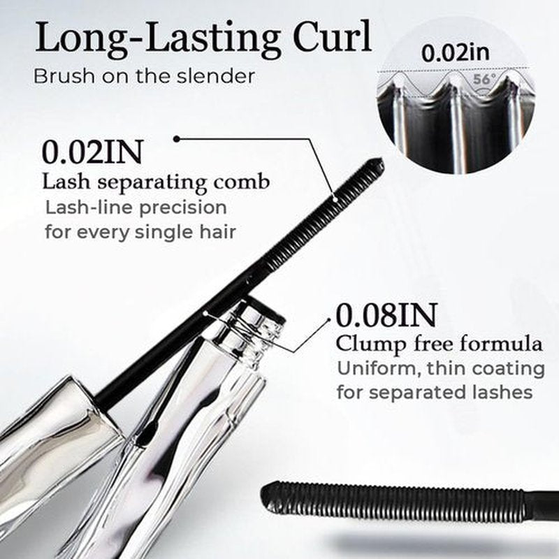 Skiennix Waterproof Mascara - Volumizing & Lengthening Formula with Metal Wand | Quick Drying, Natural 3D Definition (1P)