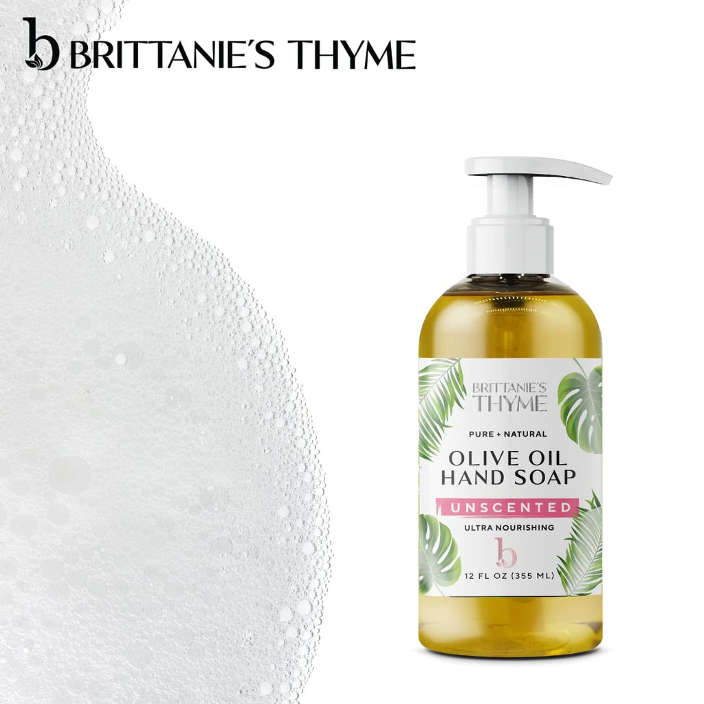 Brittanie’s Pure Castile Liquid Soap Refill, Unscented, 12 Ounce 3 Pack | Dish Soap, Hair & Body, Home, Gentle and Pure, Made with Natural Luxurious Oils, Vegan & Gluten Free Non-GMO