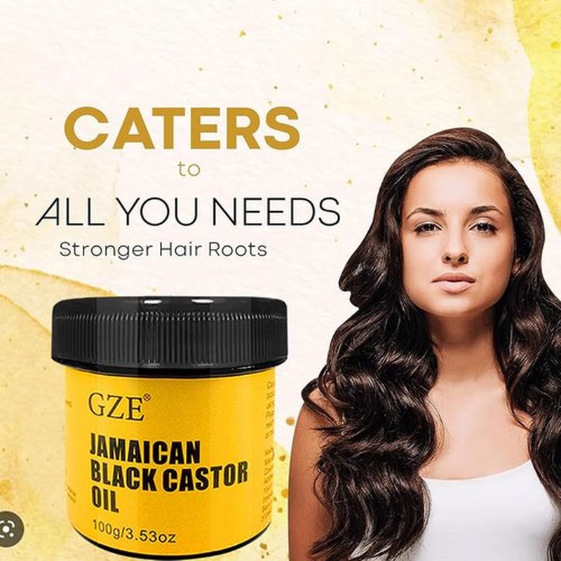 GZE Jamaican Black Castor Oil for Hair Growth Grease and Damaged Dry Scalp - Hair Grease for Men and Women Eyebrow & Eyelashes Nourishment, and Skin Hydration