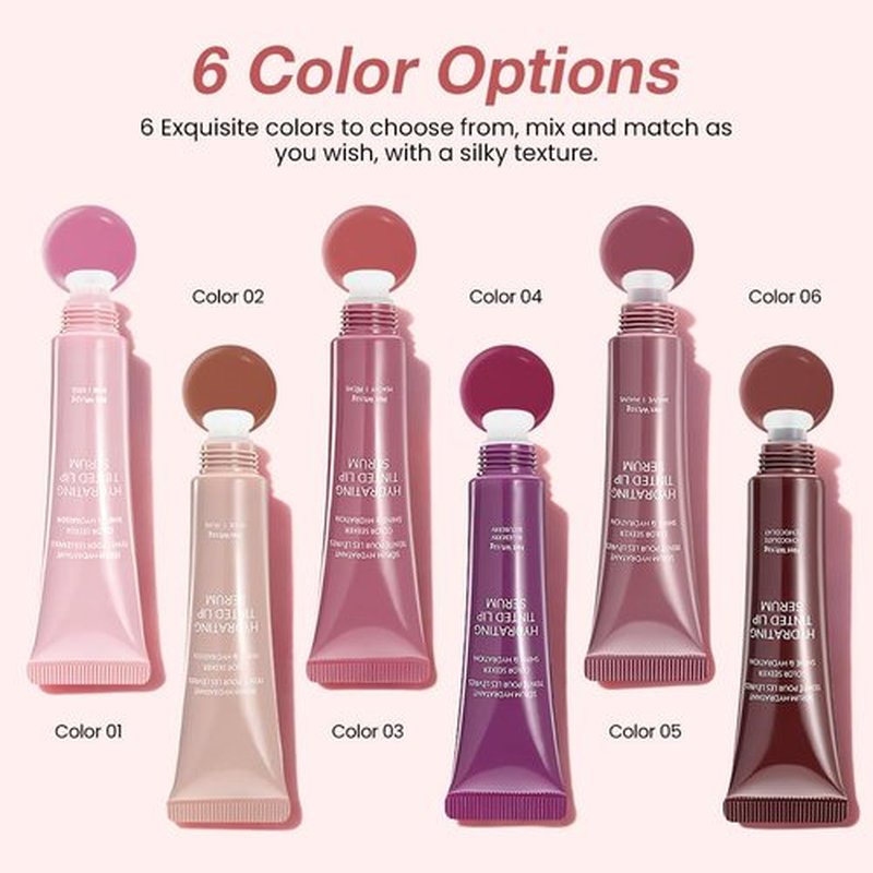 FeiCuiYun Lip Tinted Glowy Balm - Ultra-Hydrating Vegan Lip Serum for Sheer Shine & Softness | Plum