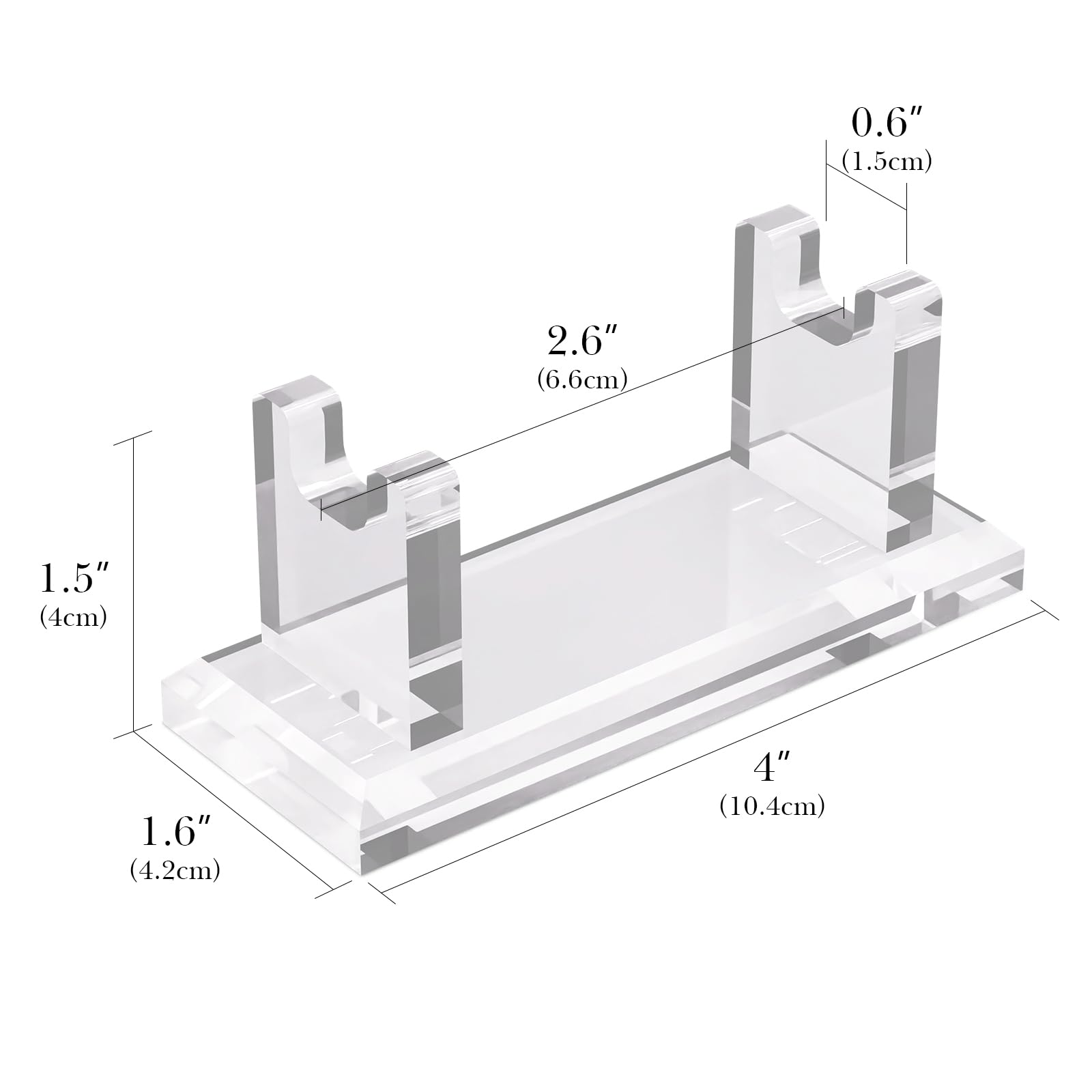 Linkidea Acrylic Men's Razor Stand Holder, Stable Storage Bracket Bathroom Countertop Organizer, Easy Clean, Compatible with Viking Blade Chief, MK-23C, Shaving Revolution (Clear)