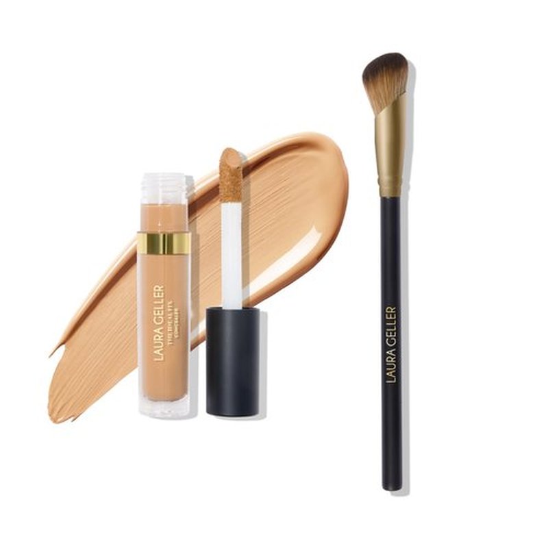 LAURA GELLER NEW YORK The Under Cover Kit: Ideal Fix Concealer + Precision Angled Concealer Brush (04 Medium)