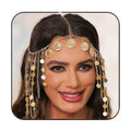 Aukmla Coins Head Chain Jewerly Gold Sequin Tassel Hair Chains Festival Costume Headband Hair Accessories for Women and Girls
