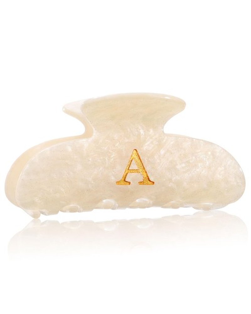 HAIMEIKANG Acrylic Letter Hair Clips For Women - Initial Cute Hair Claw Clips for Bridal Monogram Hair Claw Alphabet Hair Clip,Large Claw Clip for Thick Hair